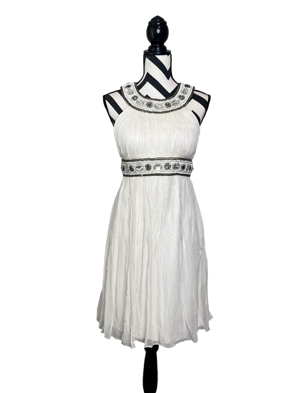 NWT Cache Fairycore Crystal Goddess 100% Silk Ethereal Halter Dress Sz 8